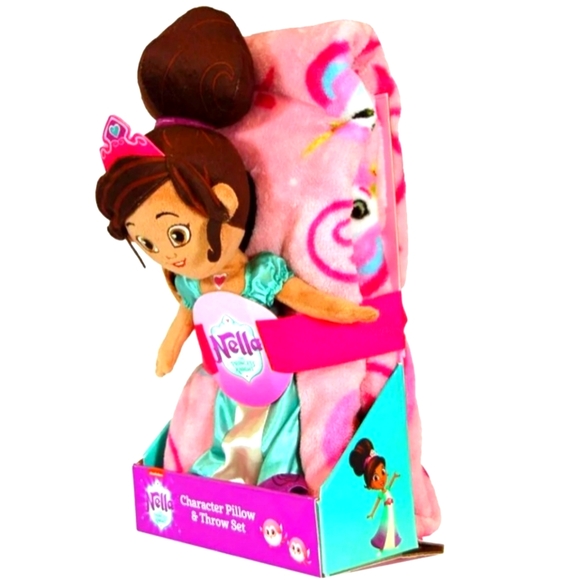 Nickelodeon ~ "Nella The Princess Knight" ~ Throw & Pillow Set - Picture 2 of 12